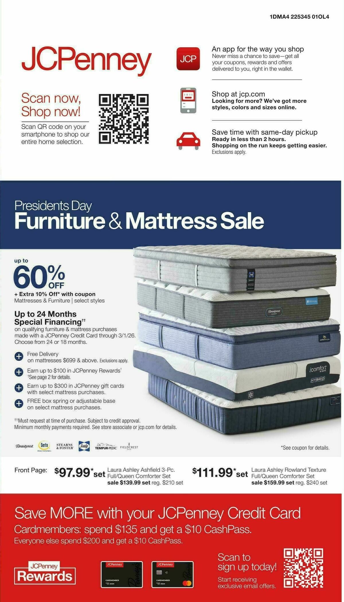 JCPenney Presidents Day Home Sale Weekly Ad from February 2