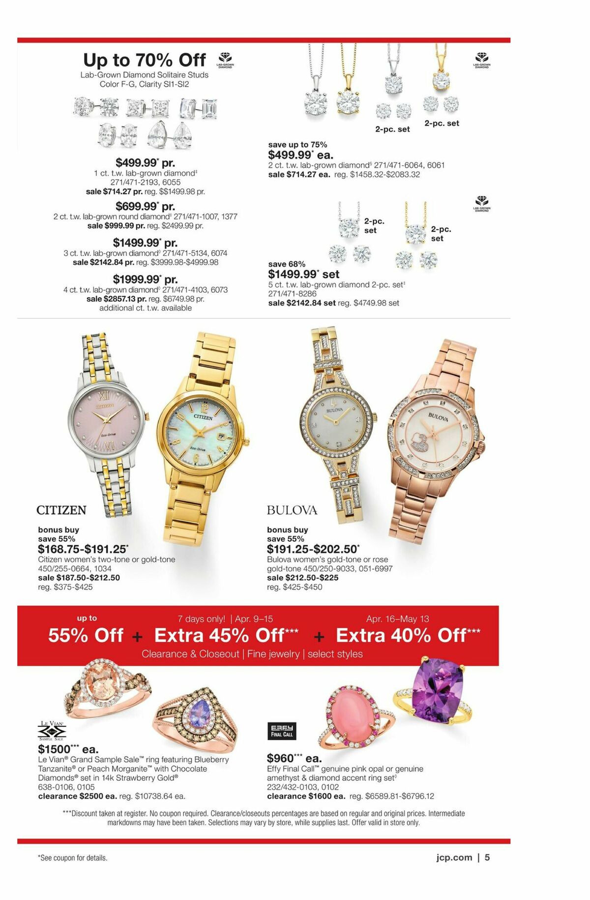 JCPenney Mother’s Day Jewelry Sale Weekly Ad from April 9