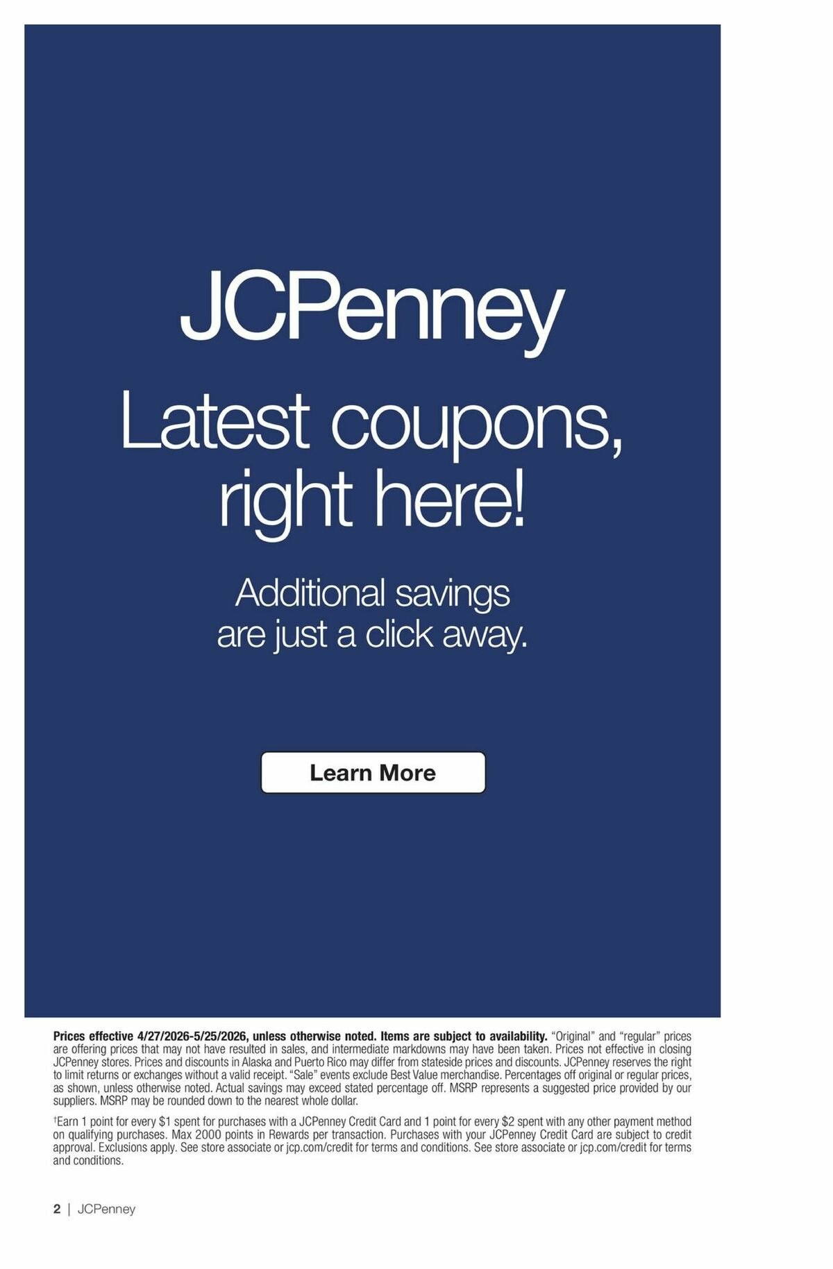 JCPenney Memorial Day Home Sale Weekly Ad from April 27