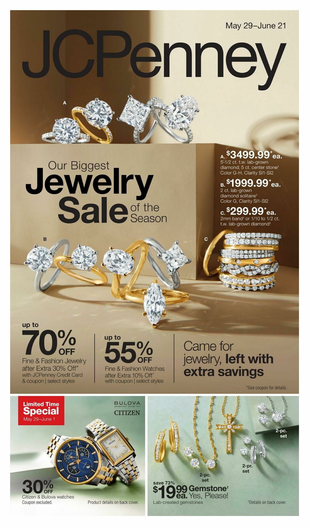 JCPenney Our Biggest Jewelry Sale of the Season Weekly Ad from May 29