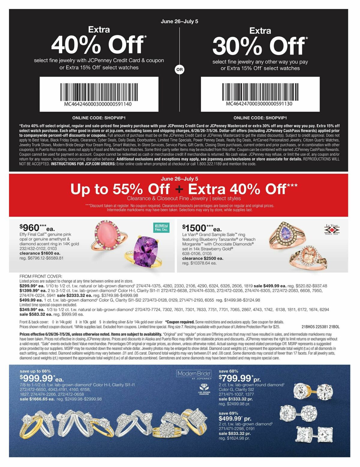 JCPenney VIP Jewelry Sale Weekly Ad from June 26