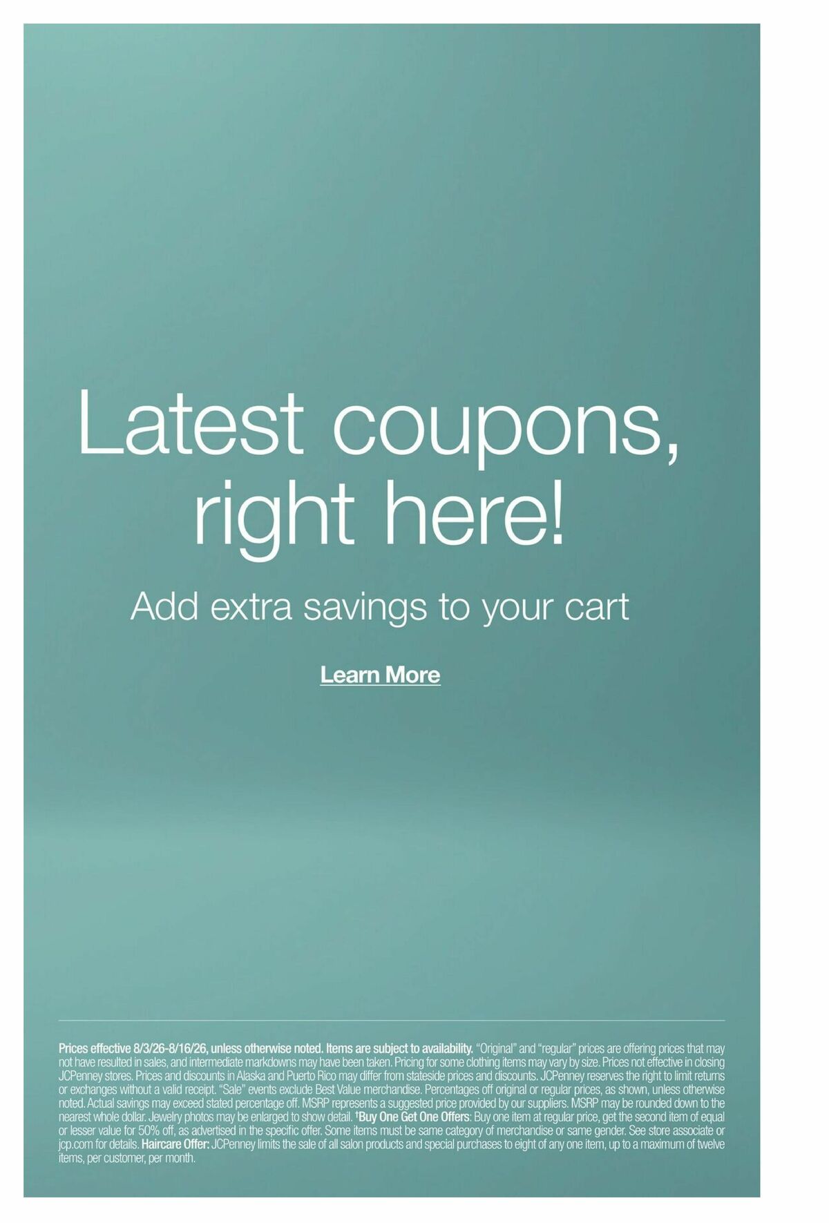 JCPenney Back to Routine Digest Weekly Ad from August 3