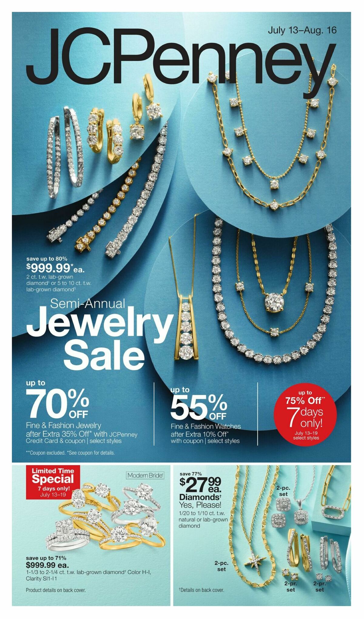 JCPenney Semi-Annual Jewelry Sale Weekly Ad from July 13