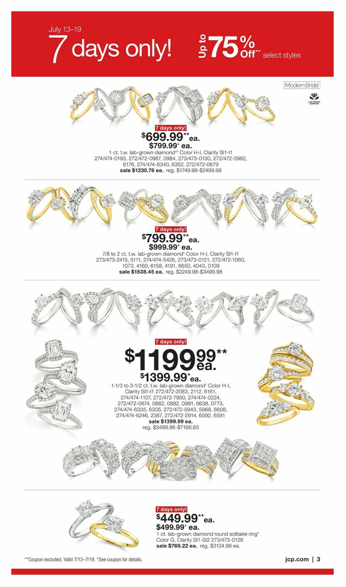 JCPenney Semi-Annual Jewelry Sale Weekly Ad from July 13