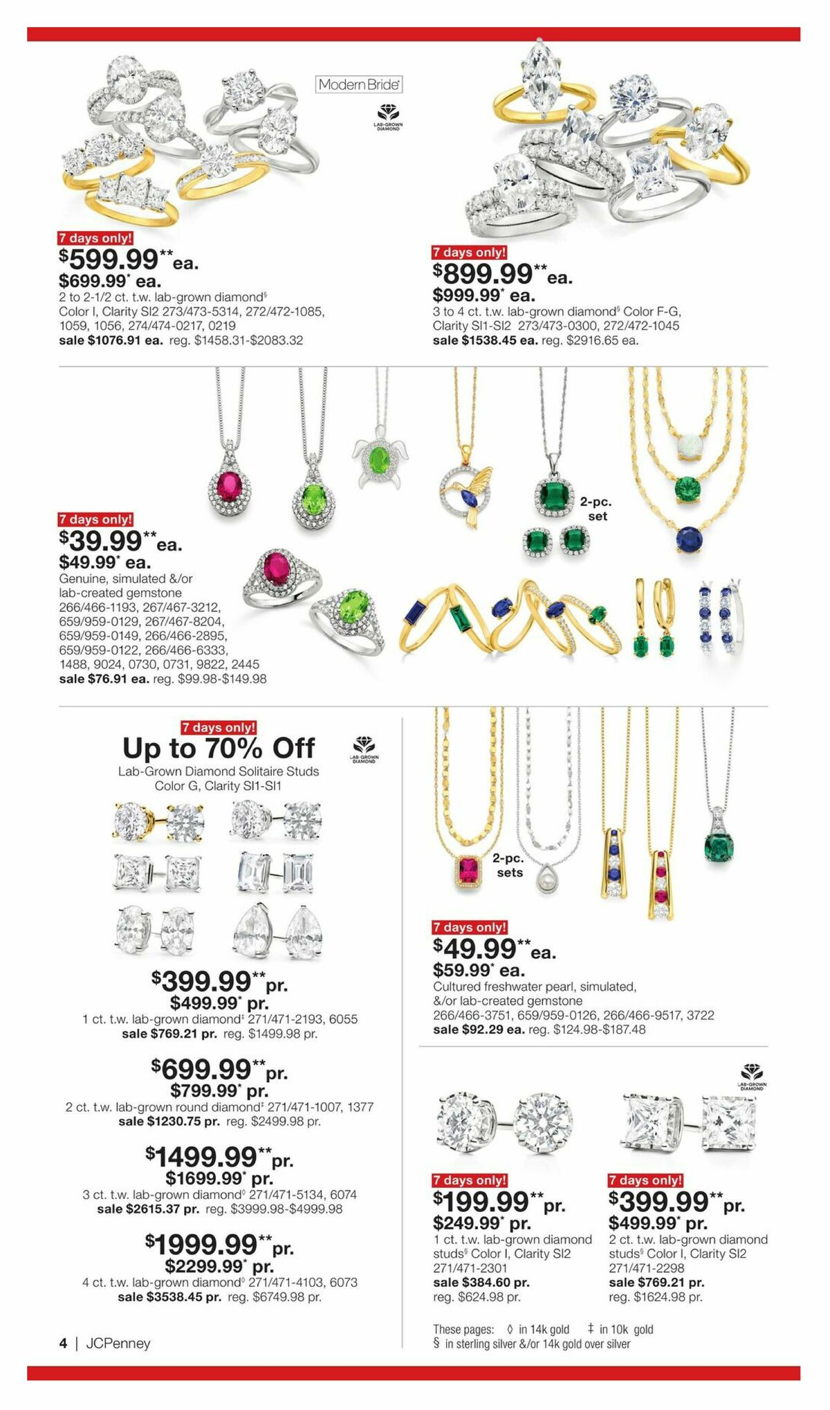 JCPenney Semi-Annual Jewelry Sale Weekly Ad from July 13