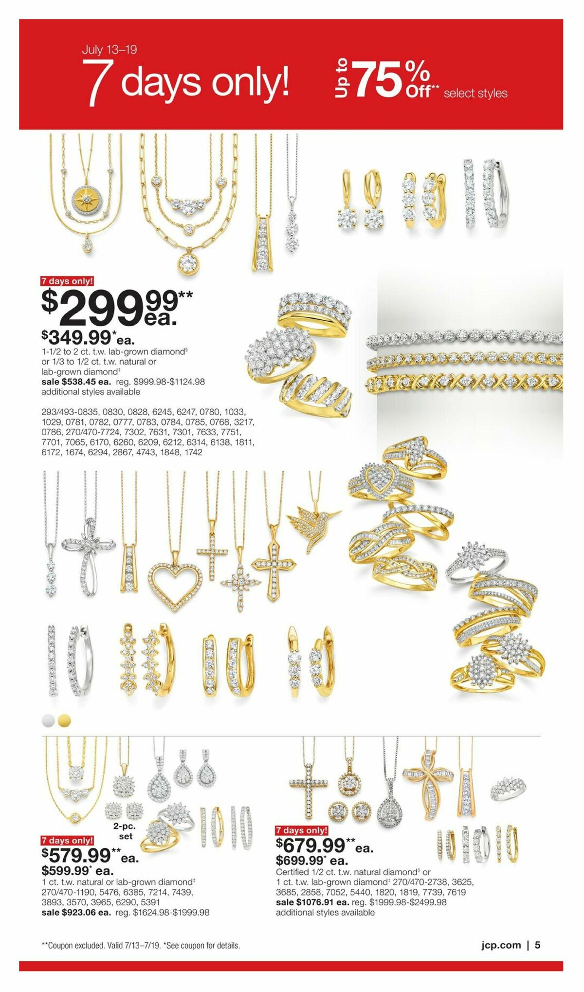 JCPenney Semi-Annual Jewelry Sale Weekly Ad from July 13