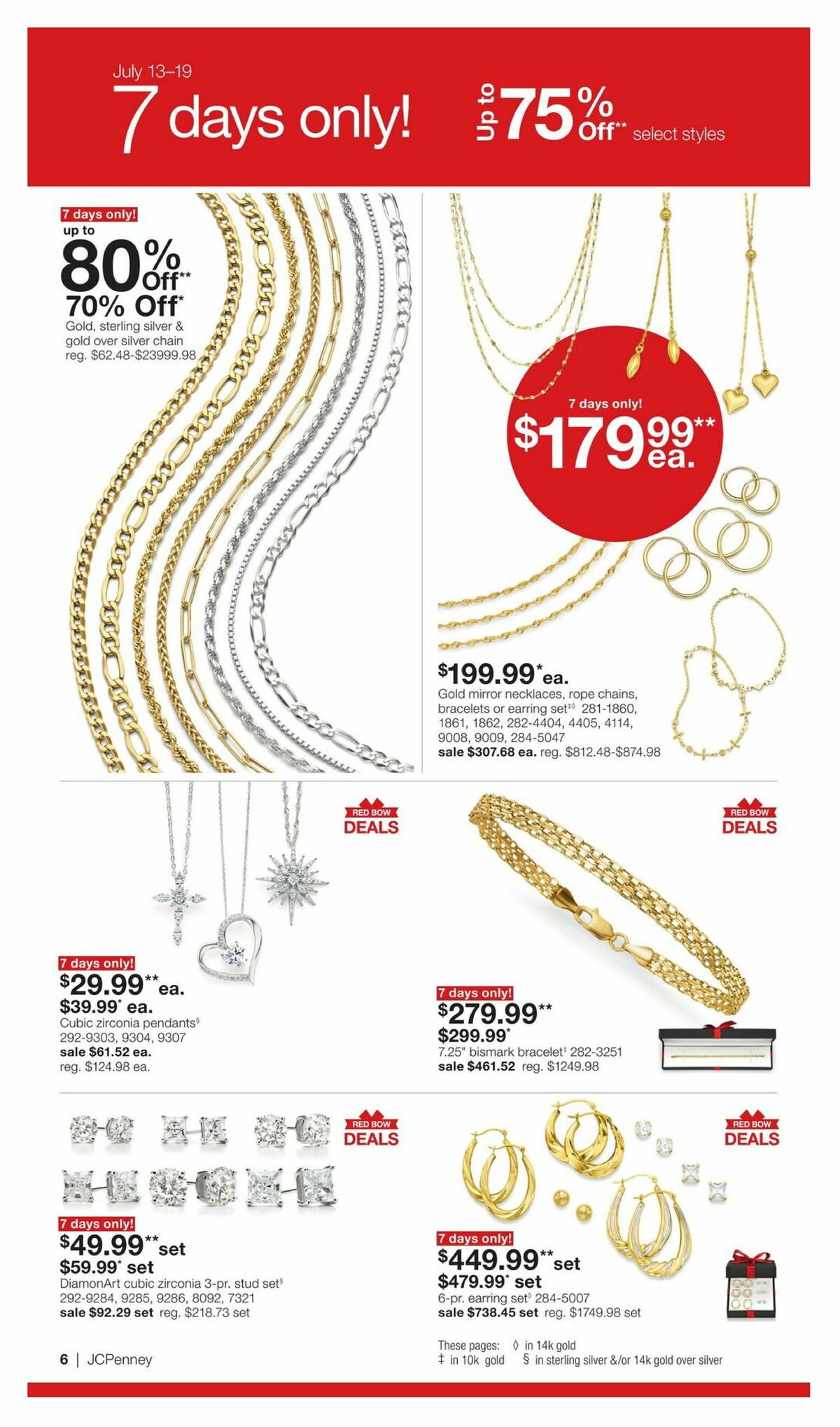 JCPenney Semi-Annual Jewelry Sale Weekly Ad from July 13
