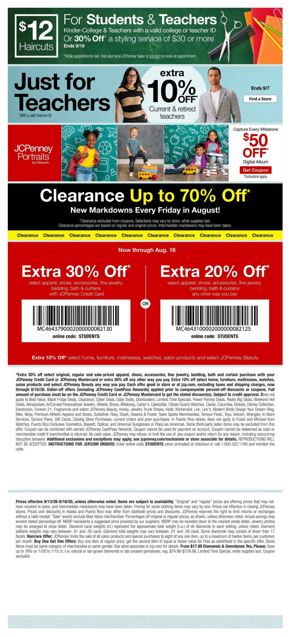 JCPenney Weekly Ad from August 13