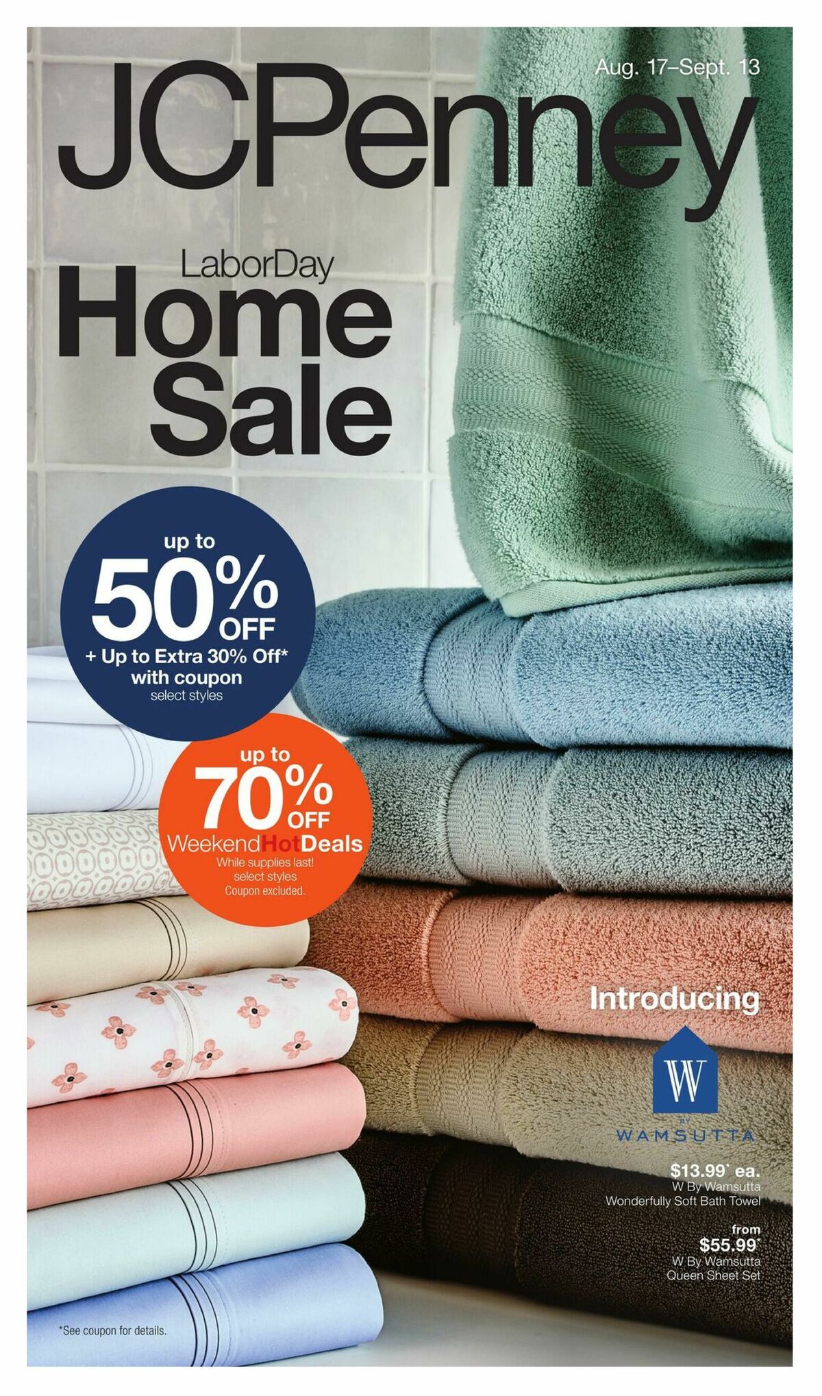 JCPenney Labor Day Home Sale Weekly Ad from August 18