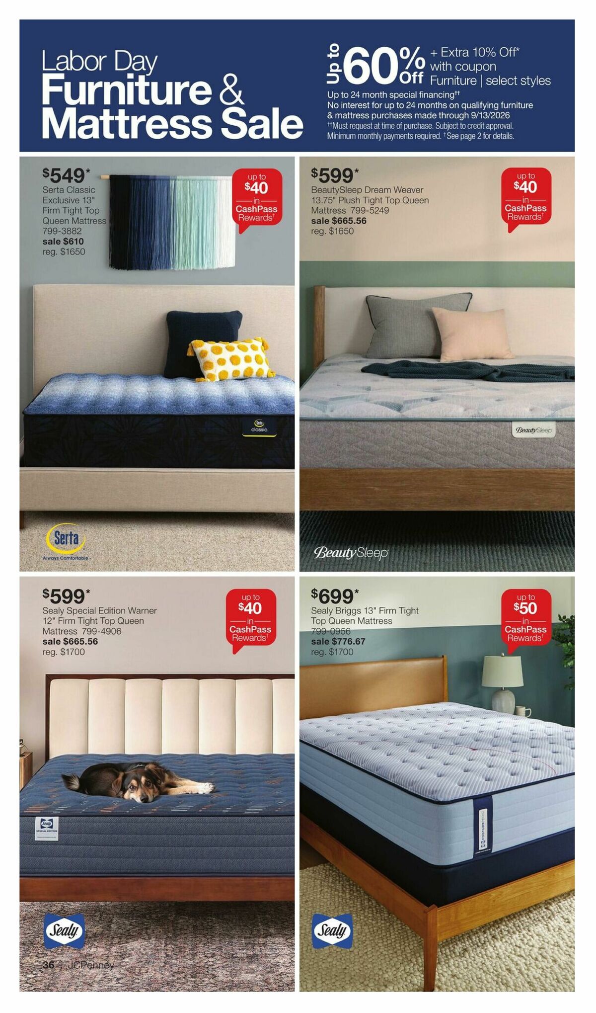 JCPenney Labor Day Home Sale Weekly Ad from August 18
