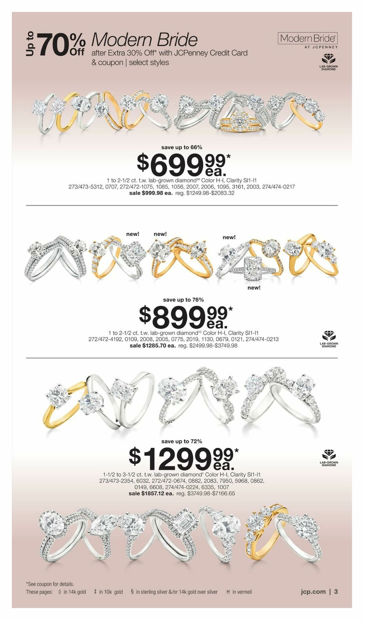 JCPenney Billion Dollar Jewelry Sale Weekly Ad from September 3