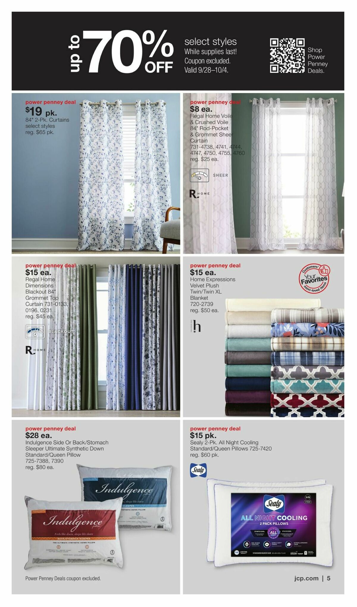 JCPenney Semi-Annual Home Sale Weekly Ad from September 28
