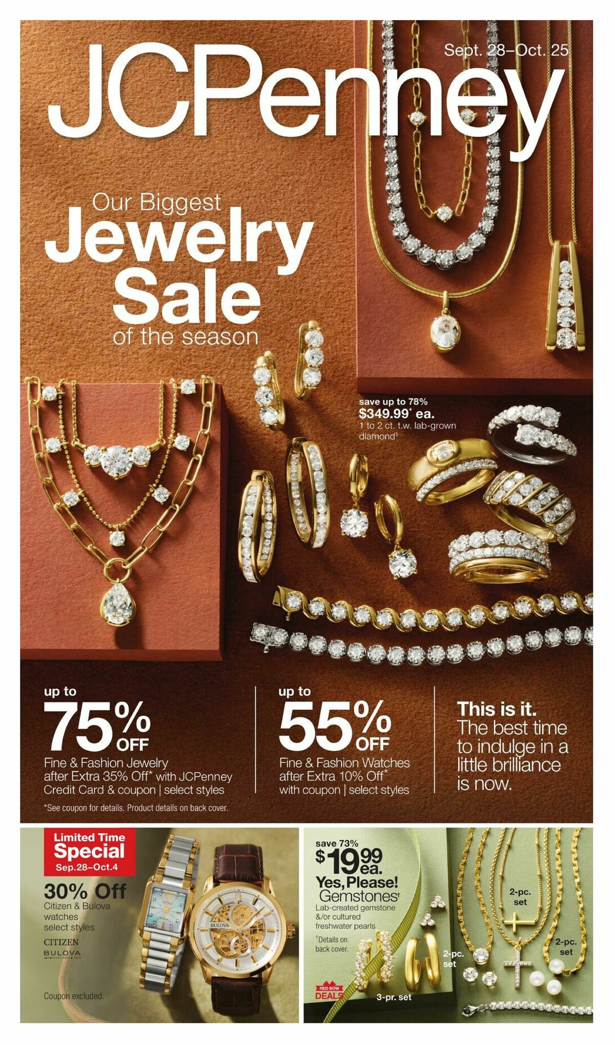 JCPenney Our Biggest Jewelry Sale of the Season Weekly Ad from September 28