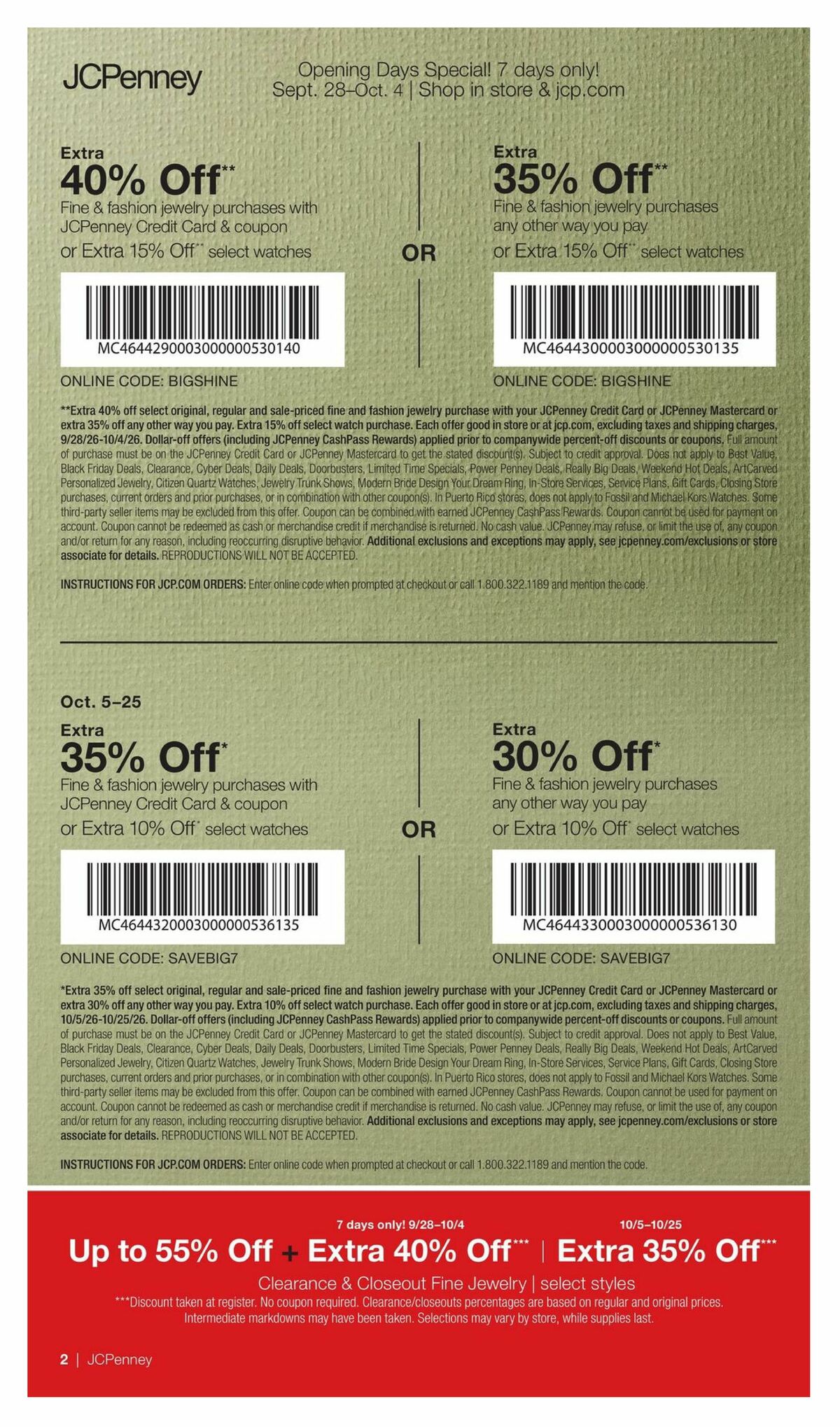 JCPenney Our Biggest Jewelry Sale of the Season Weekly Ad from September 28