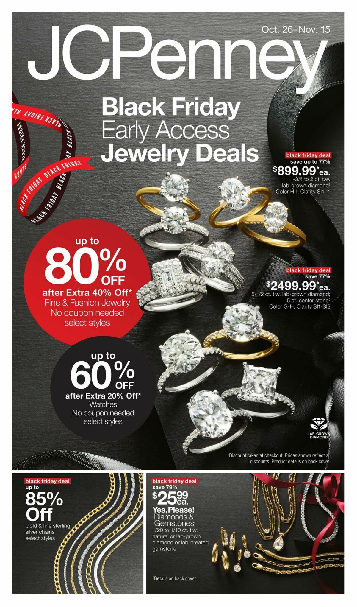 JCPenney Black Friday Early Access Jewelry Deals Weekly Ad from October 26