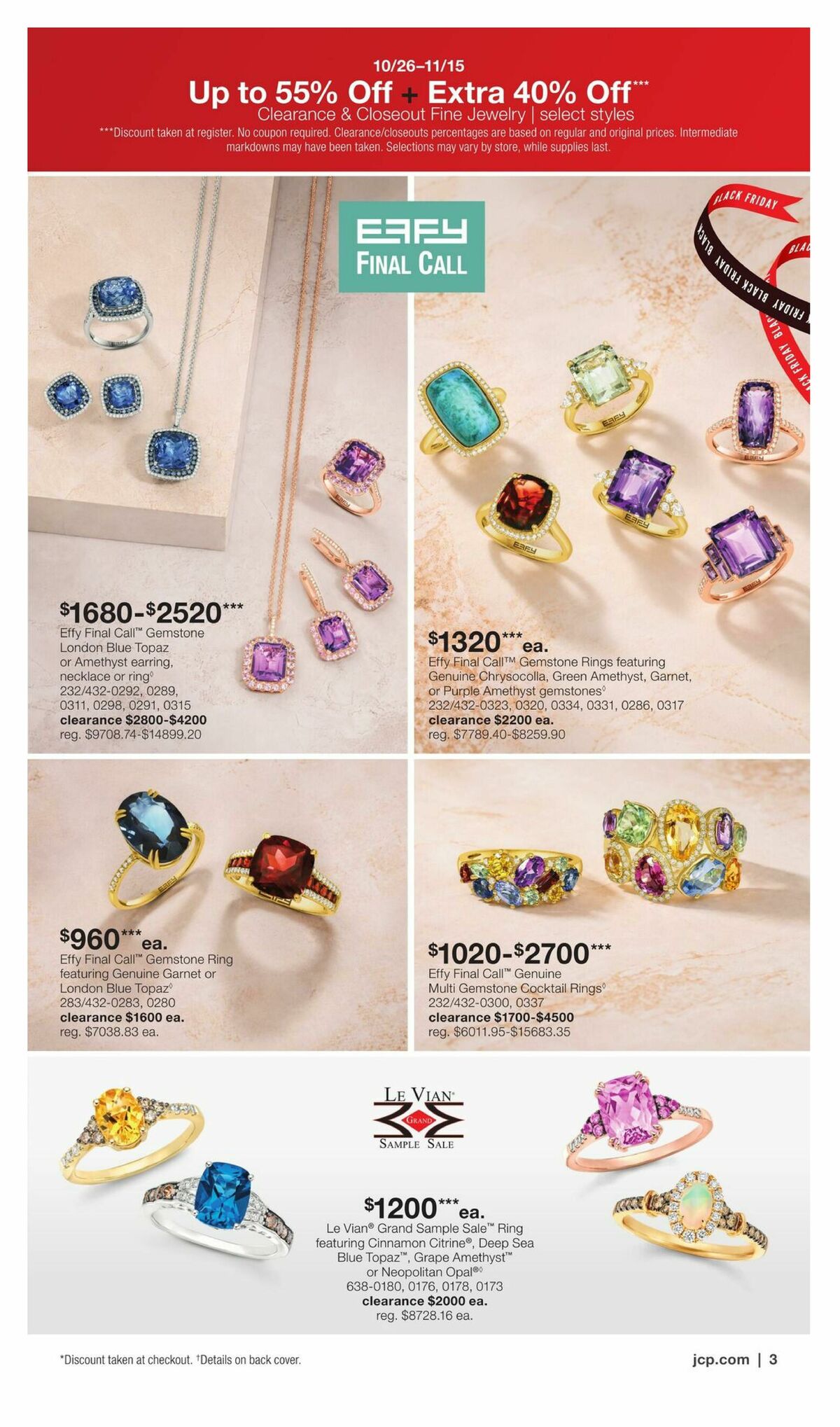 JCPenney Black Friday Early Access Jewelry Deals Weekly Ad from October 26