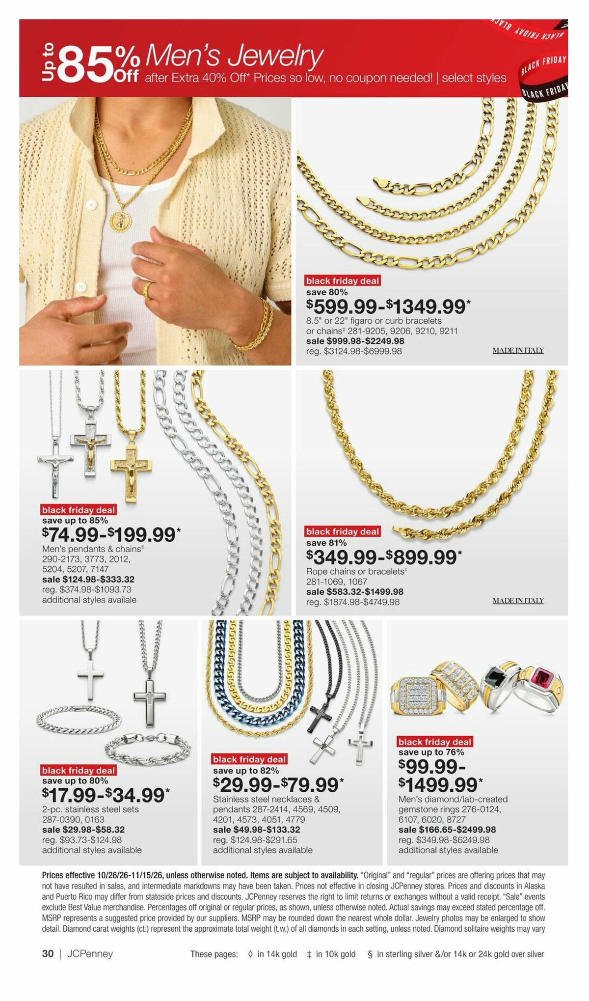 JCPenney Black Friday Early Access Jewelry Deals Weekly Ad from October 26
