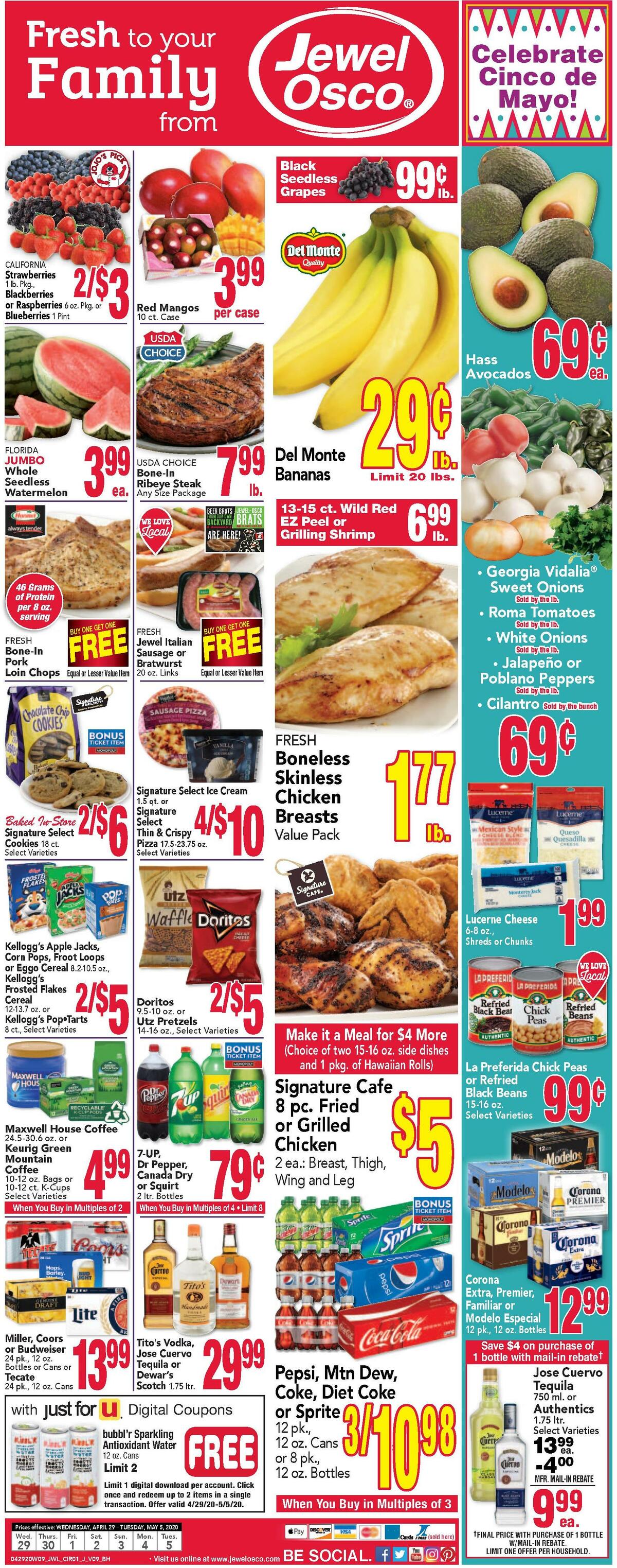 Jewel Osco Weekly Ad from April 29