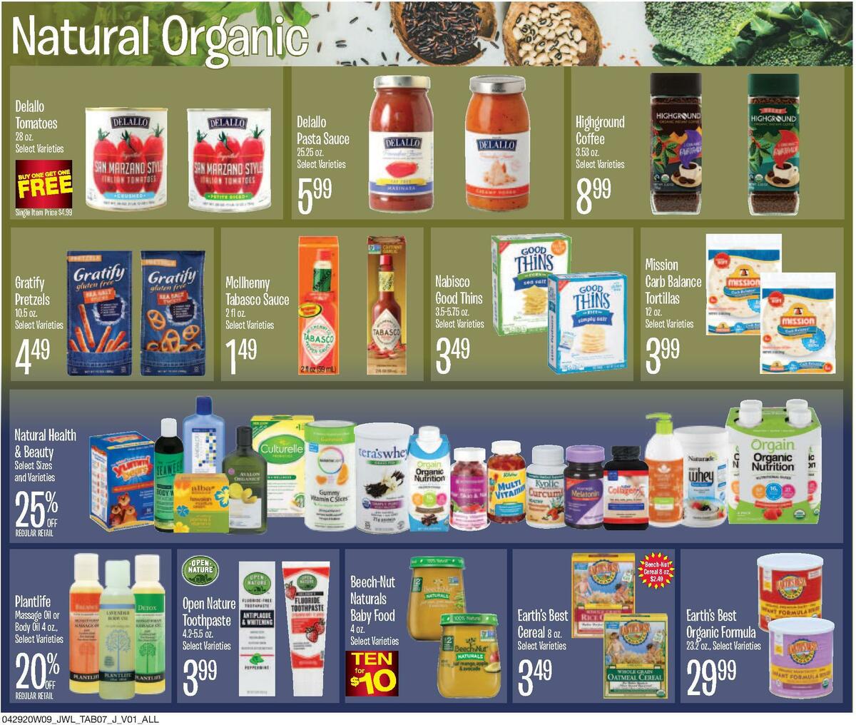 Jewel Osco Seasonal Favorites Weekly Ad from April 29