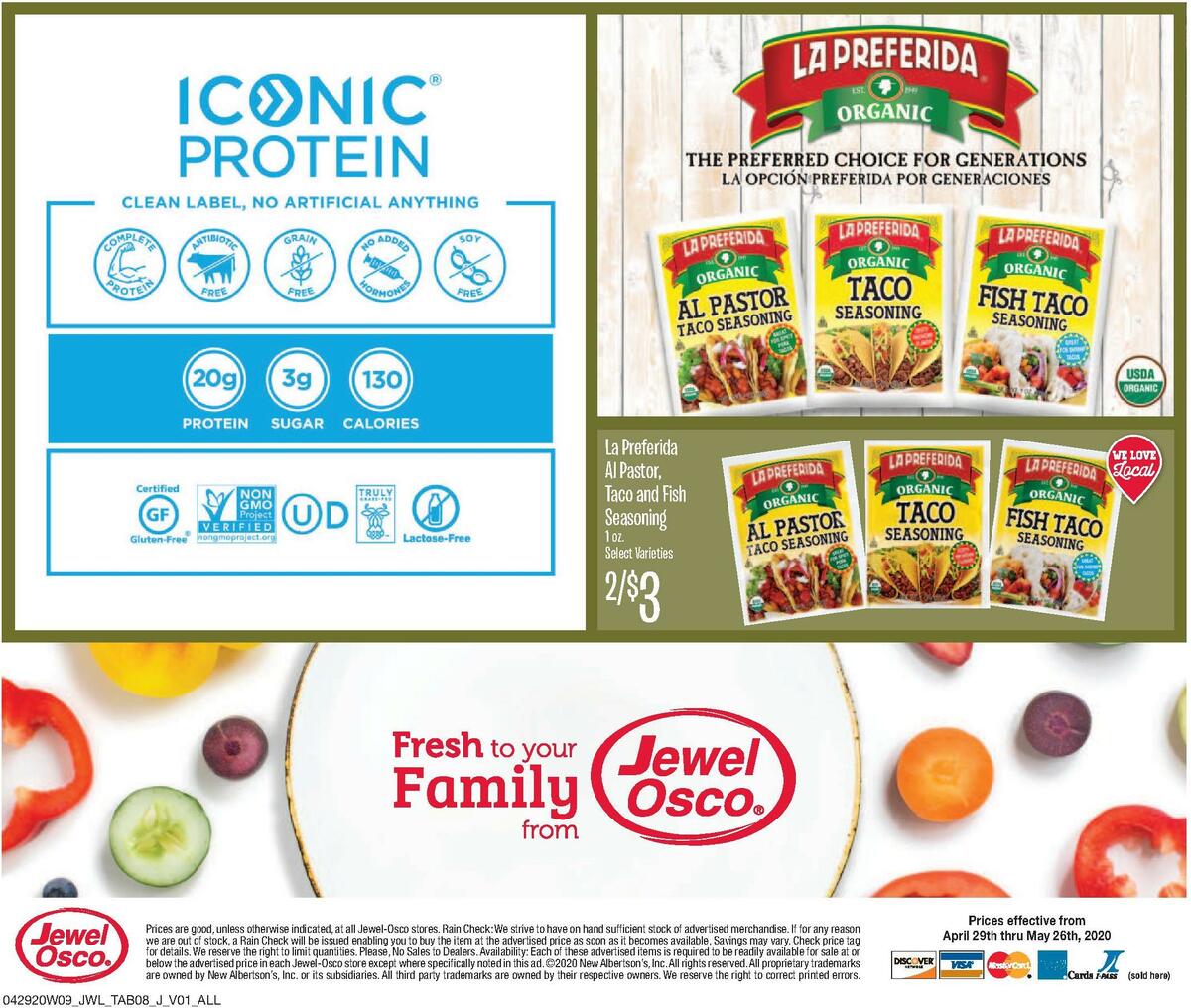 Jewel Osco Seasonal Favorites Weekly Ad from April 29