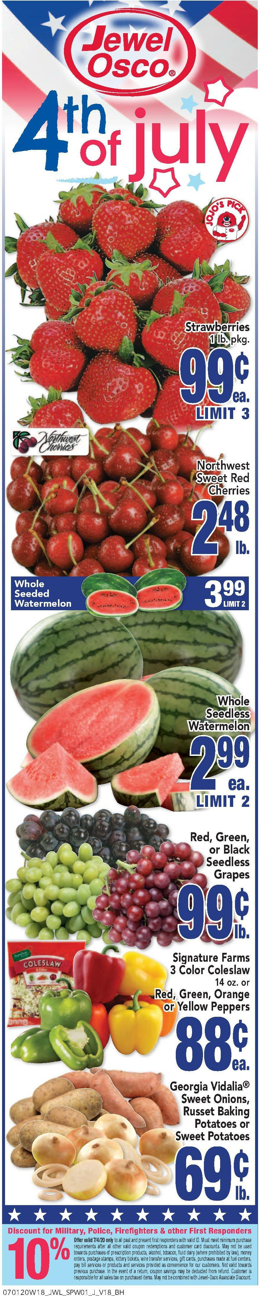 Jewel Osco Weekly Ad from July 1