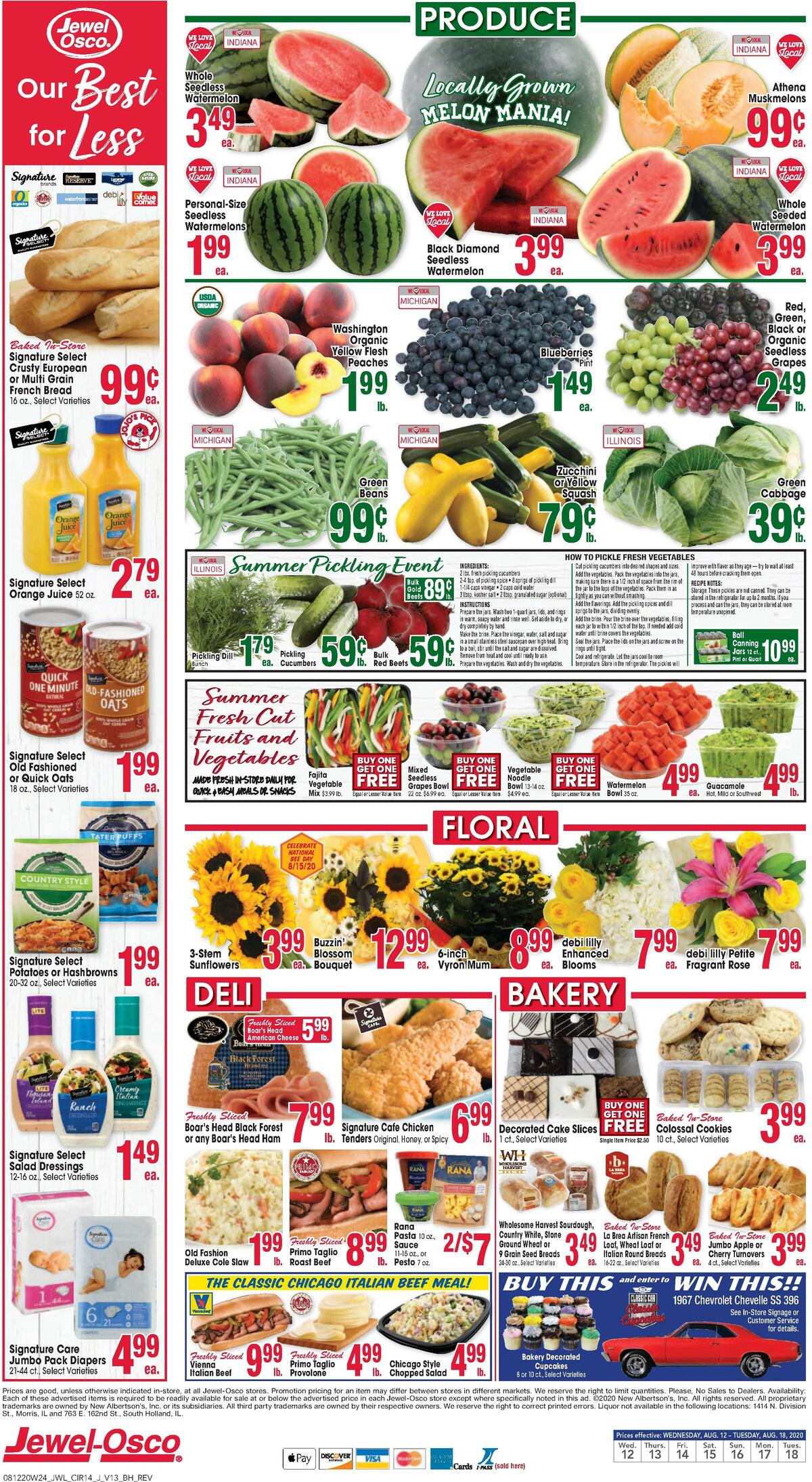 Jewel Osco Weekly Ad from August 12