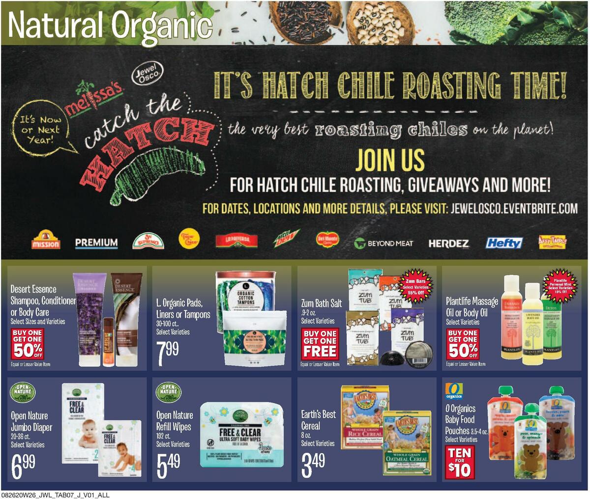 Jewel Osco Speciality Items and Seasonal Favorites Weekly Ad from August 26