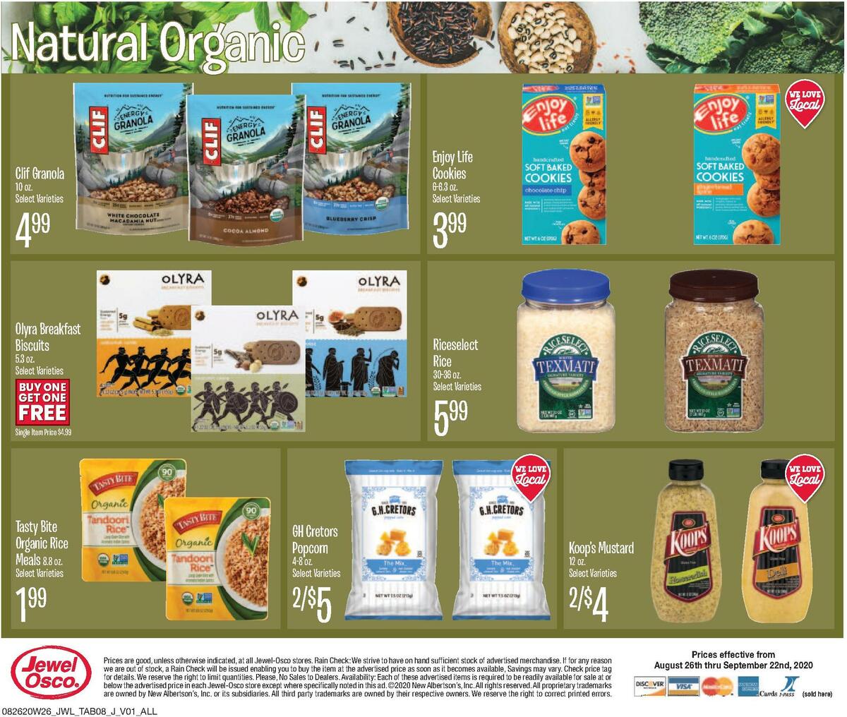 Jewel Osco Speciality Items and Seasonal Favorites Weekly Ad from August 26