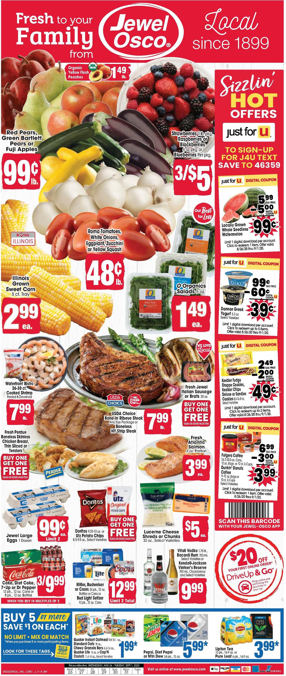 Jewel Osco Weekly Ad from August 26