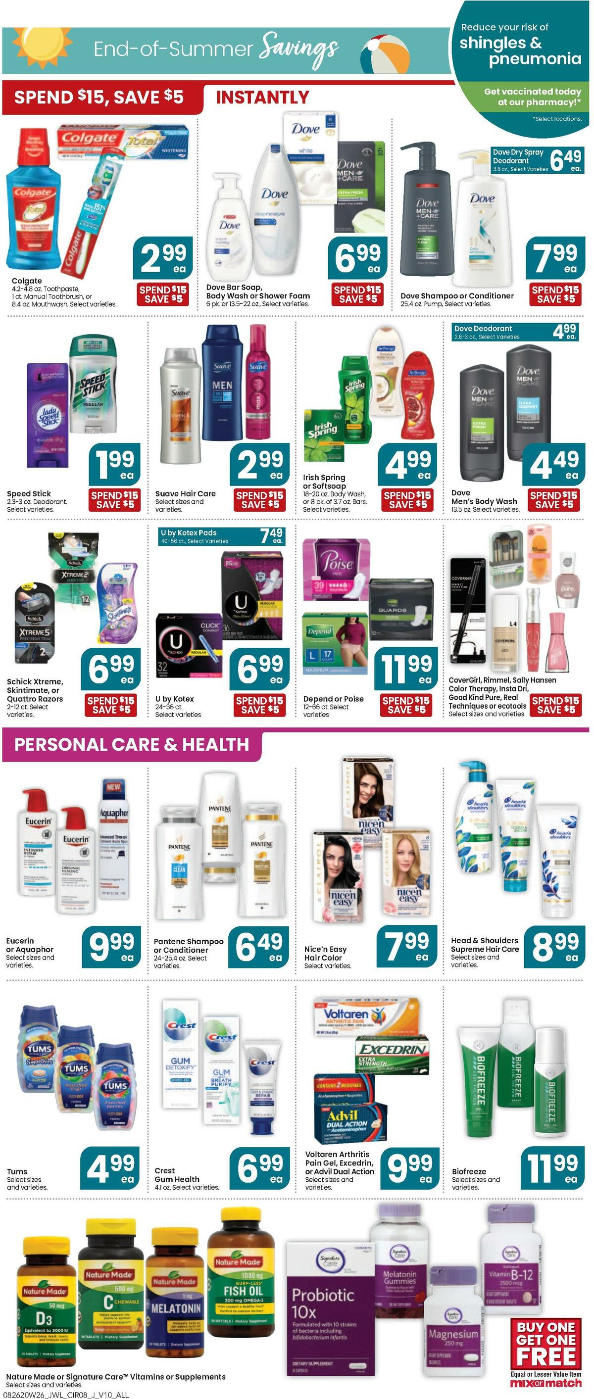 Jewel Osco Weekly Ad from August 26