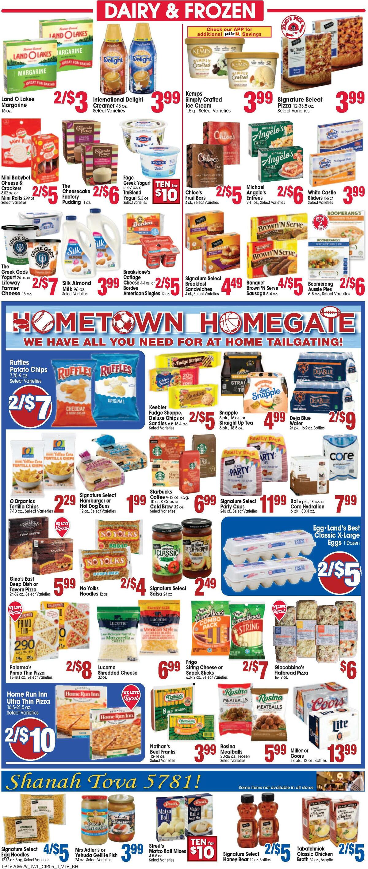 Jewel Osco Weekly Ad from September 16
