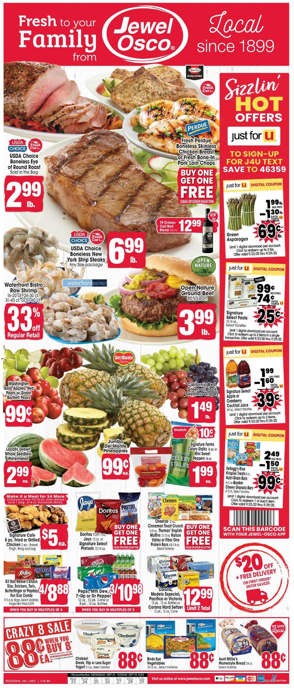 Jewel Osco Weekly Ad from September 23