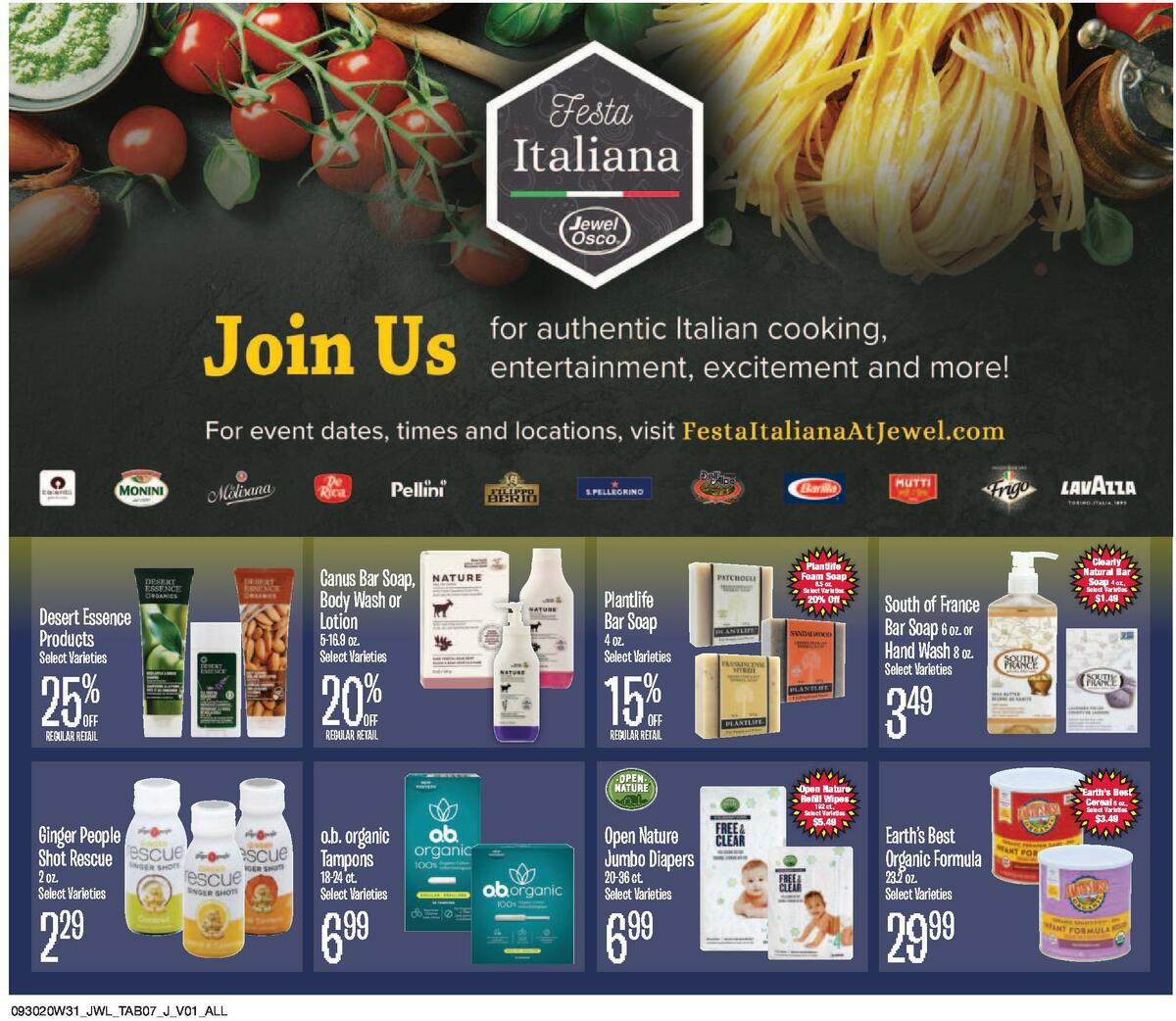 Jewel Osco Speciality Items and Seasonal Favorites Weekly Ad from September 30