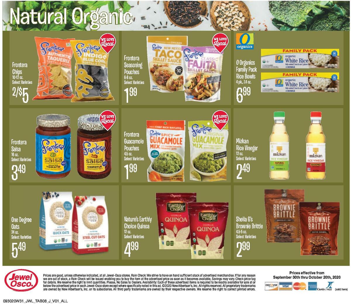 Jewel Osco Speciality Items and Seasonal Favorites Weekly Ad from September 30