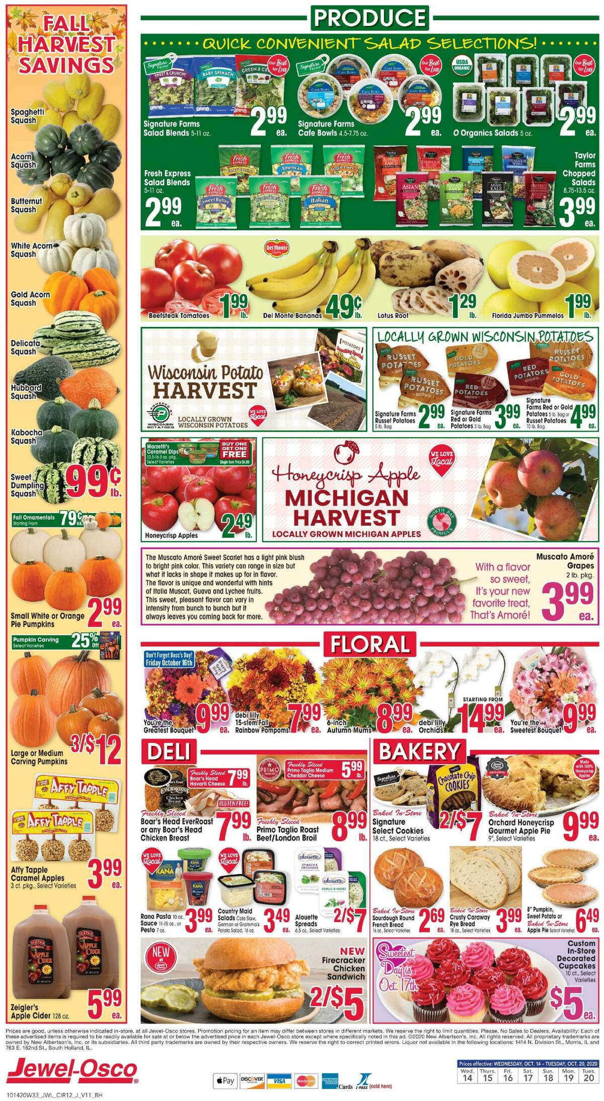 Jewel Osco Weekly Ad from October 14