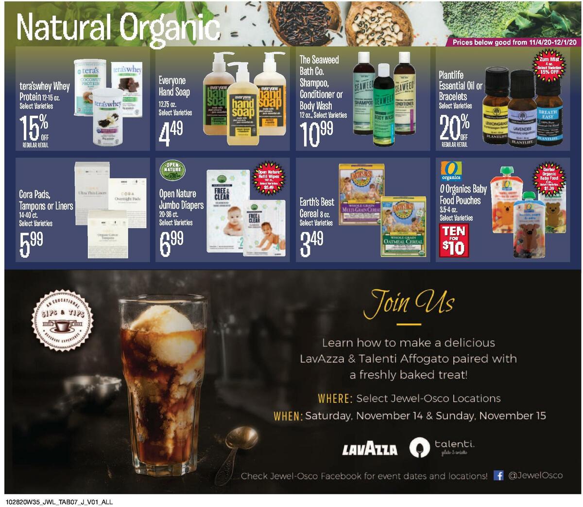Jewel Osco Speciality Items and Seasonal Favorites Weekly Ad from October 28