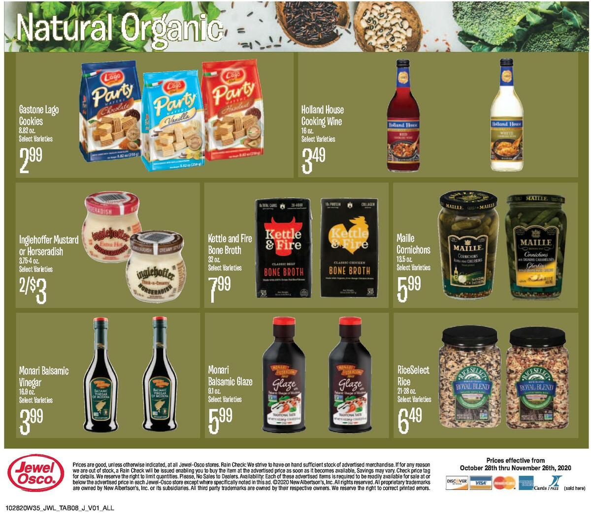 Jewel Osco Speciality Items and Seasonal Favorites Weekly Ad from October 28