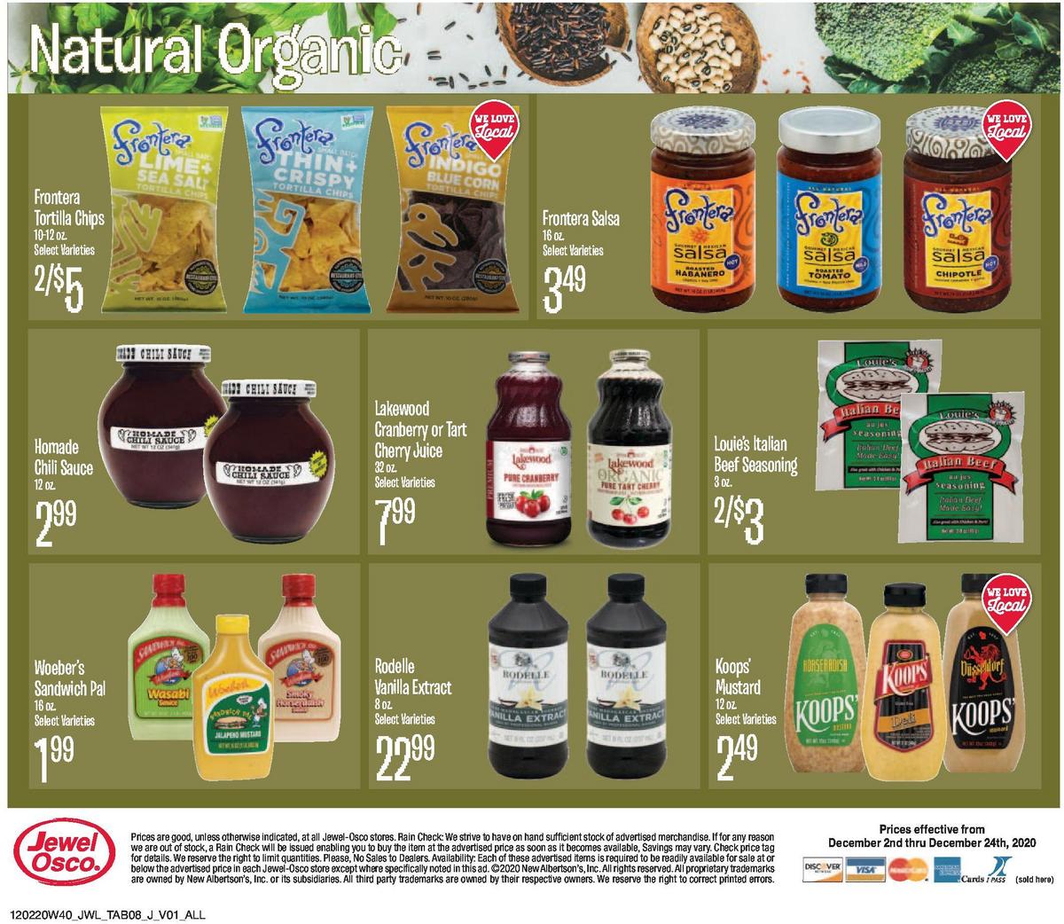 Jewel Osco Speciality Items and Seasonal Favorites Weekly Ad from December 2