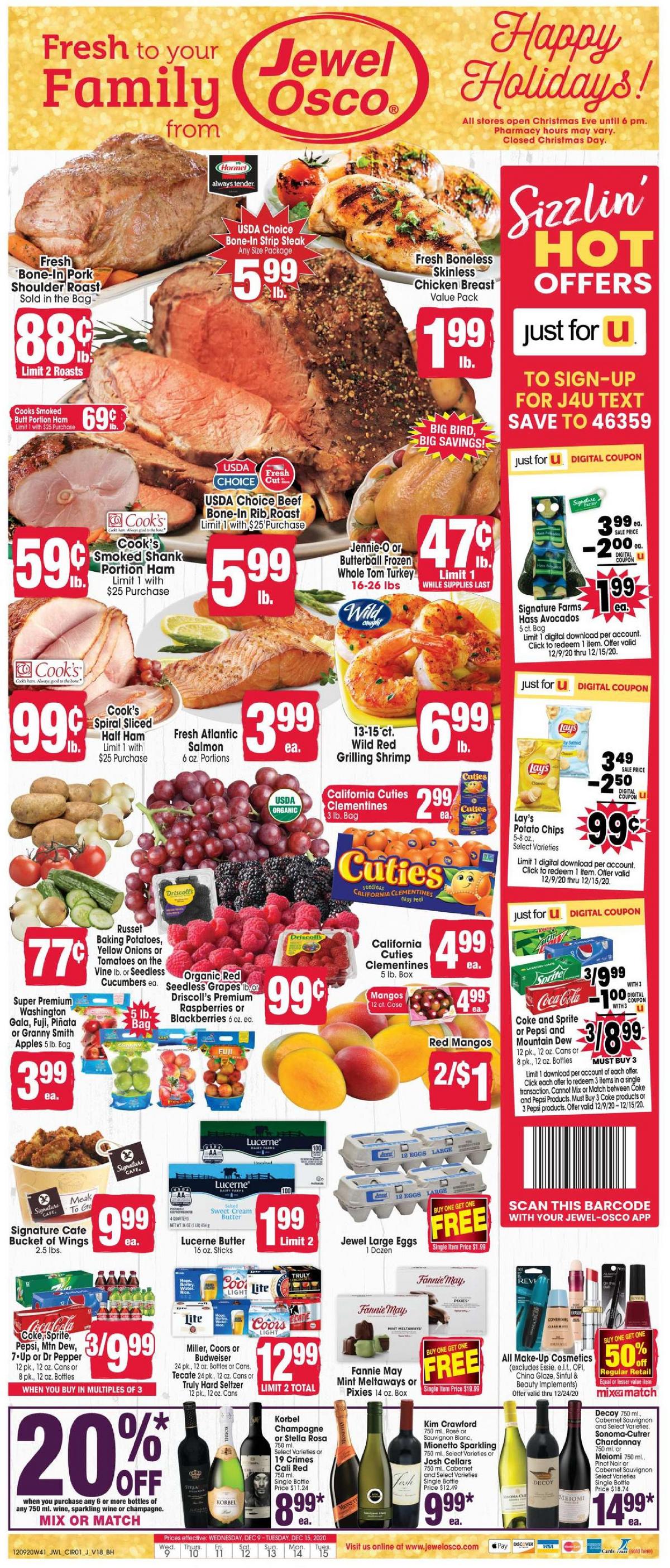 Jewel Osco Weekly Ad from December 9