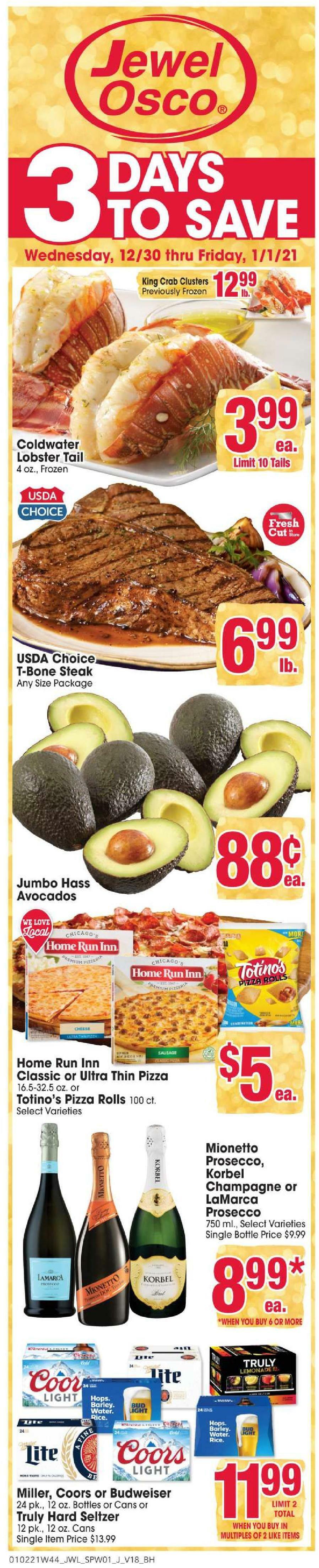 Jewel Osco Weekly Ad from December 30