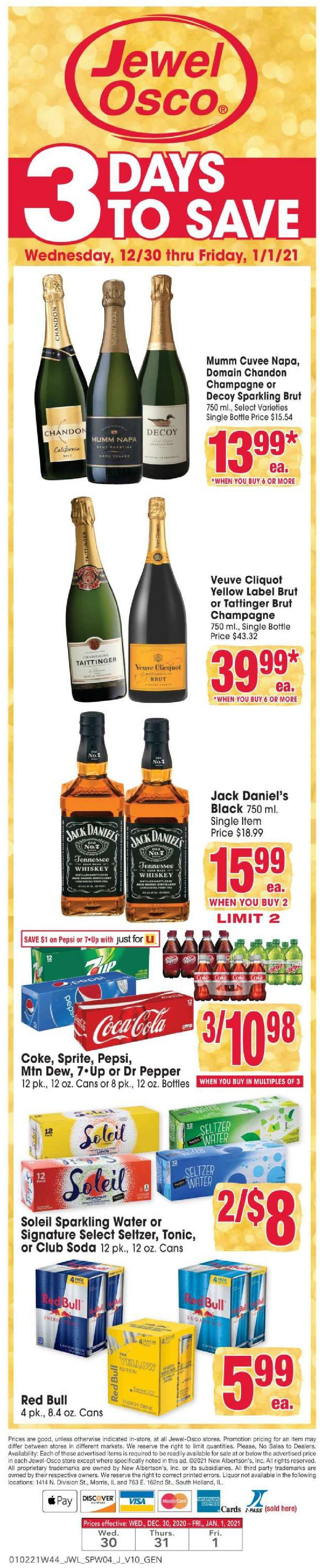 Jewel Osco Weekly Ad from December 30