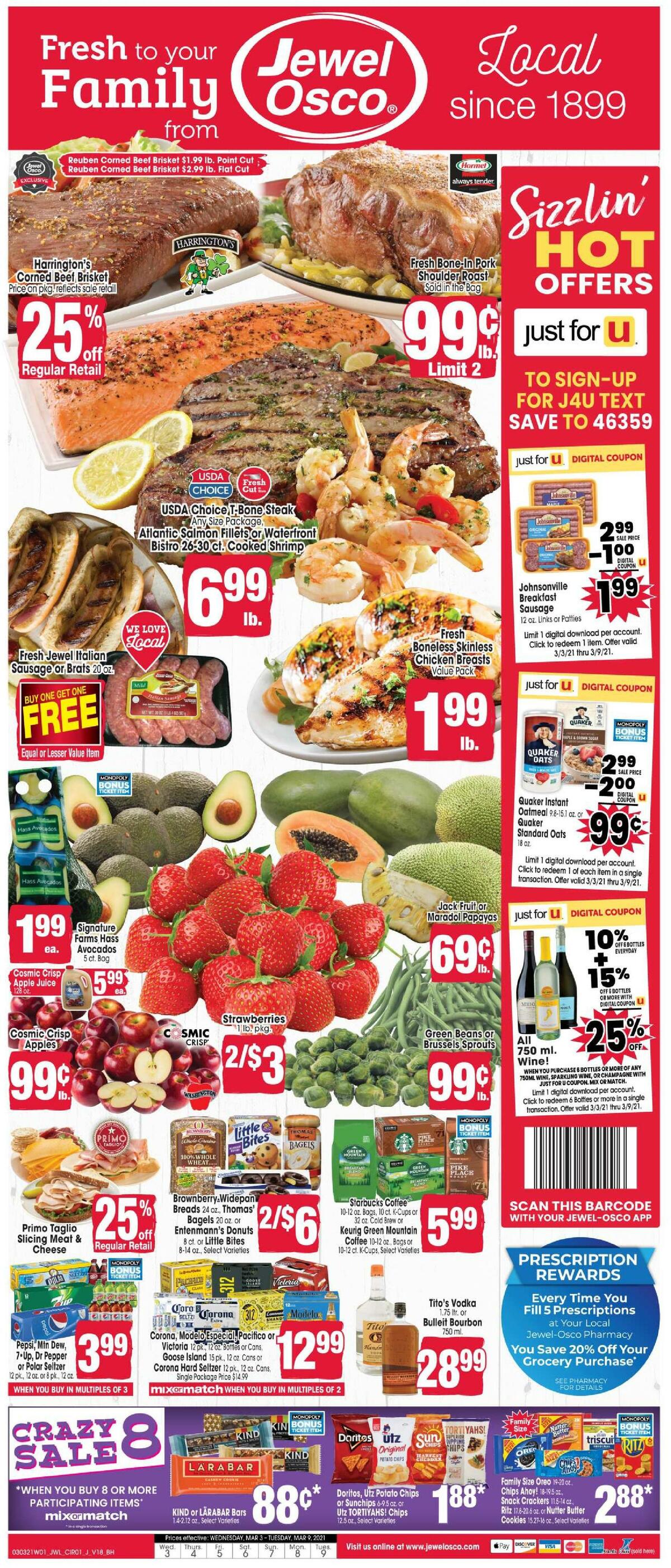 Jewel Osco Weekly Ad from March 3
