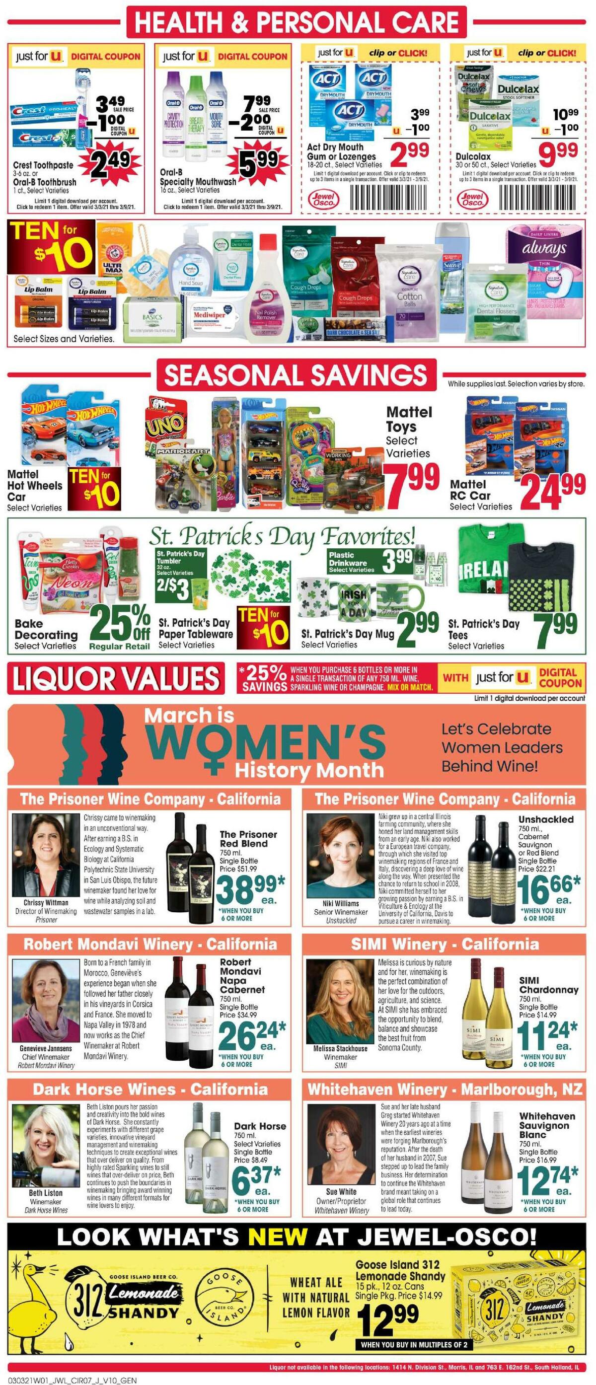 Jewel Osco Weekly Ad from March 3