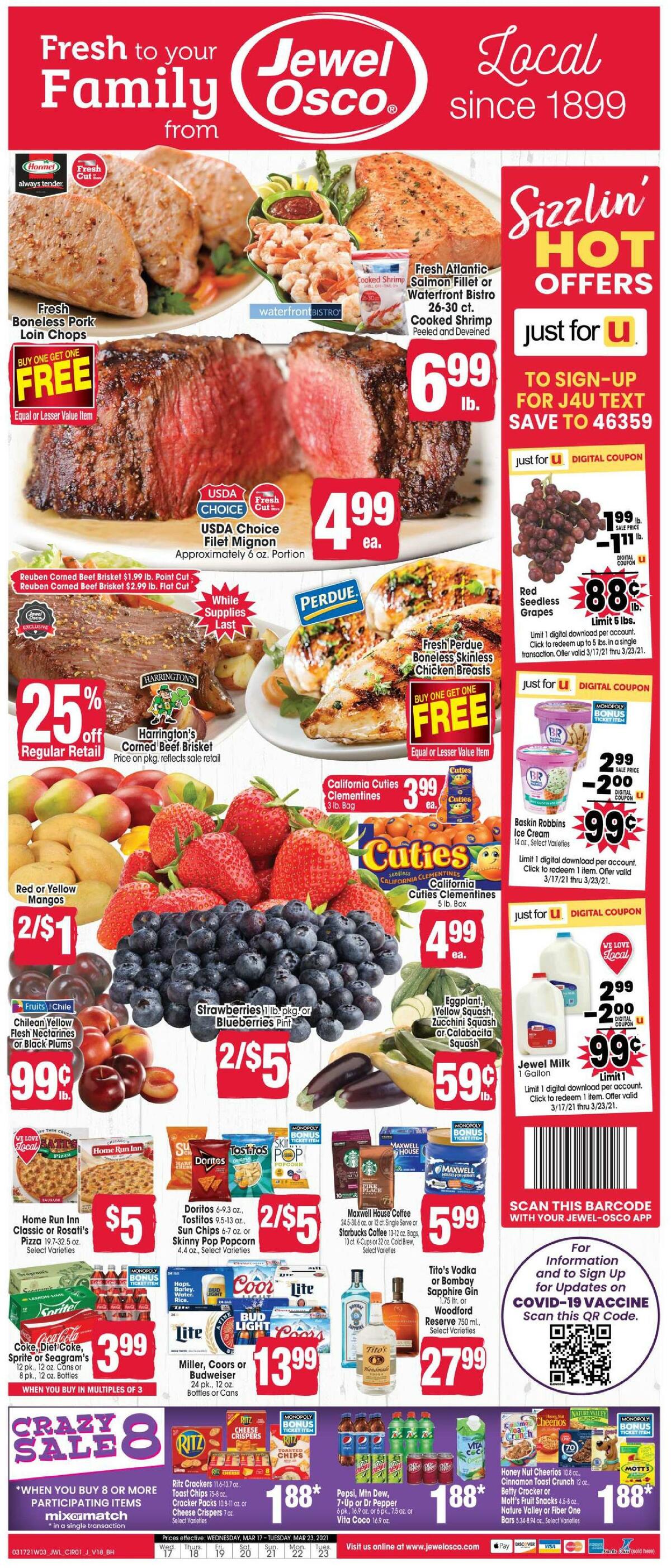 Jewel Osco Weekly Ad from March 17