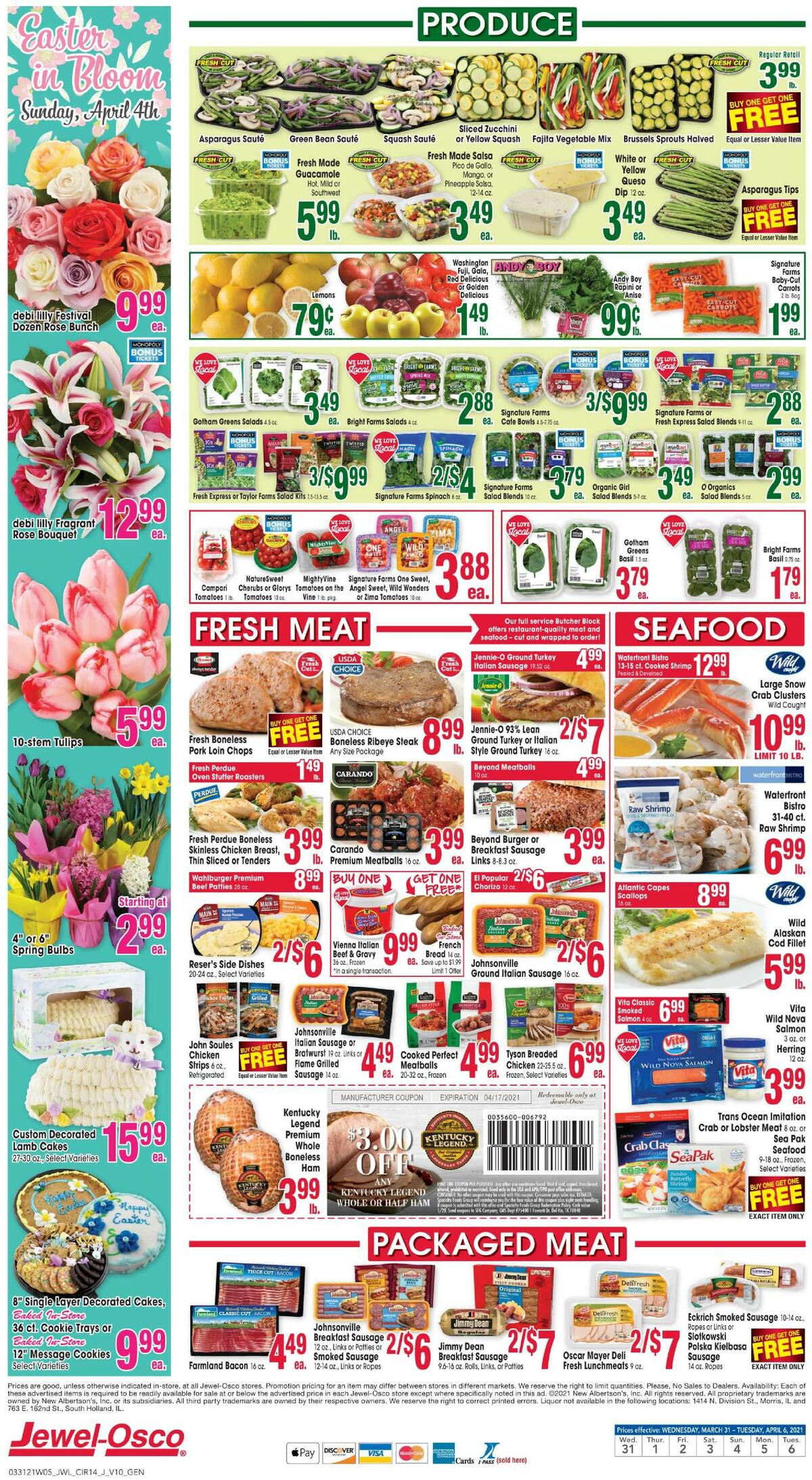 Jewel Osco Weekly Ad from March 31