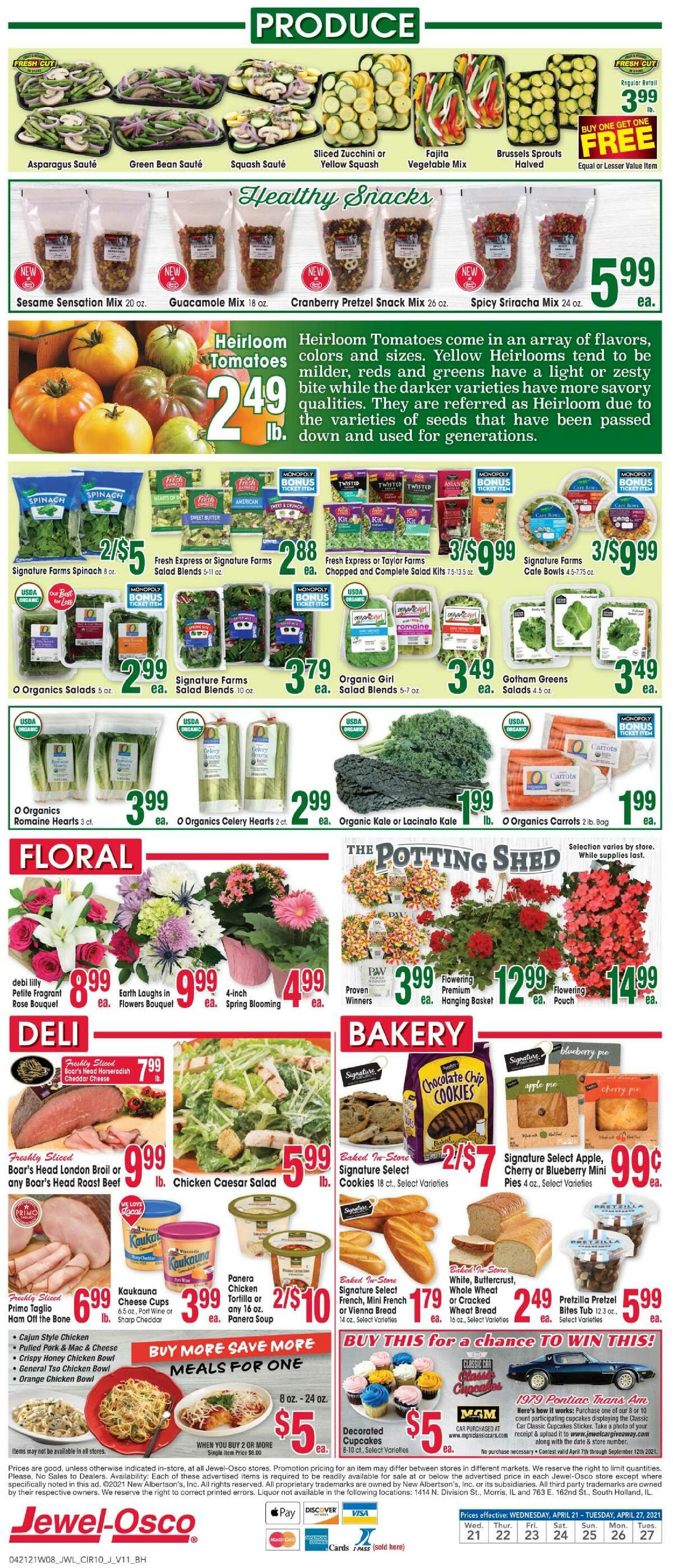 Jewel Osco Weekly Ad from April 21