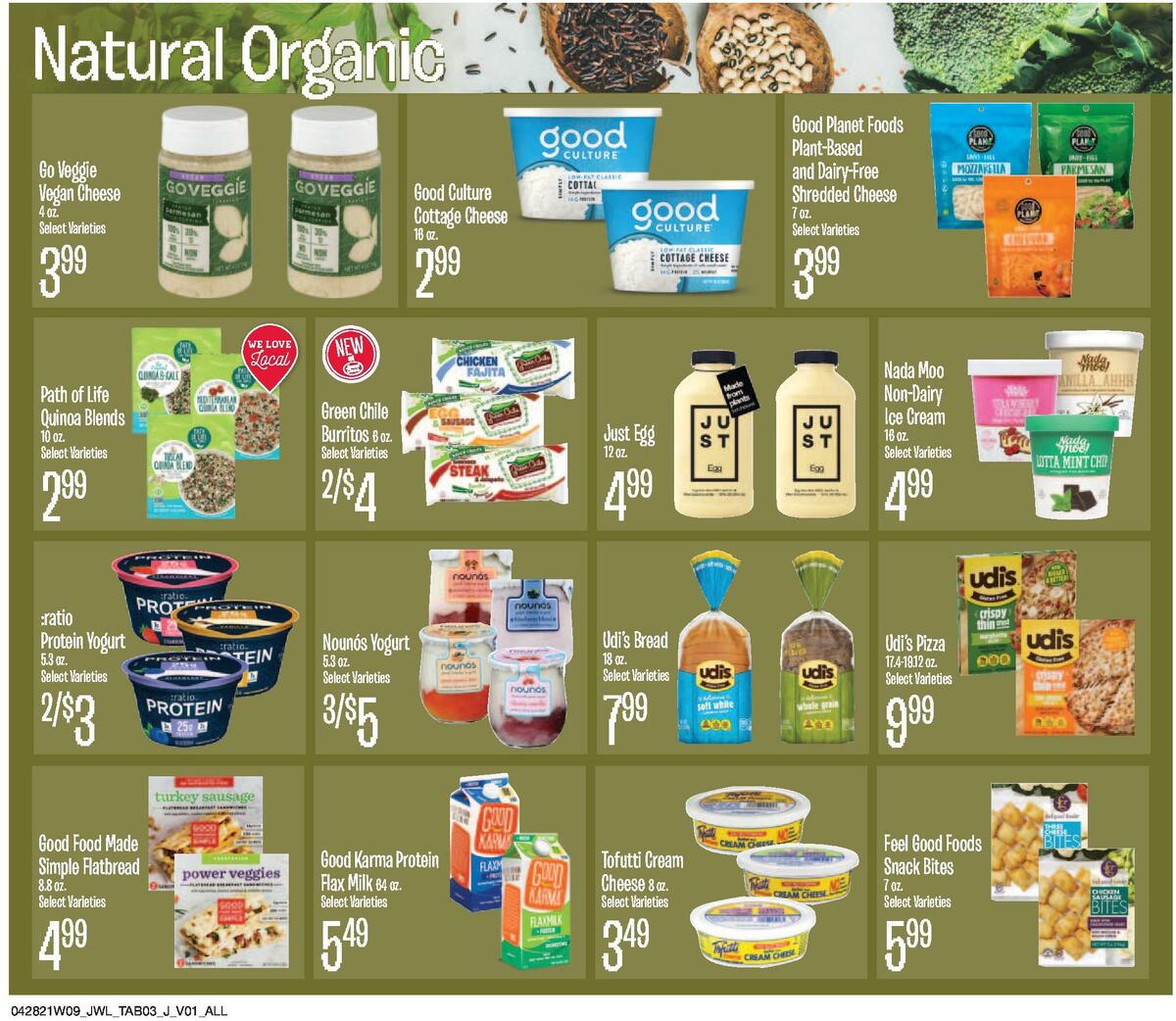 Jewel Osco Natural & Organic Weekly Ad from April 28