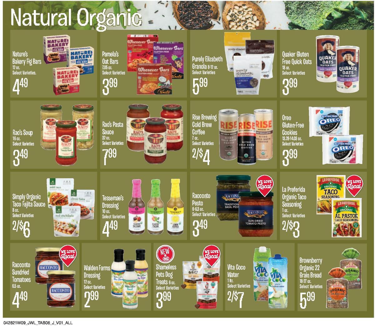 Jewel Osco Natural & Organic Weekly Ad from April 28