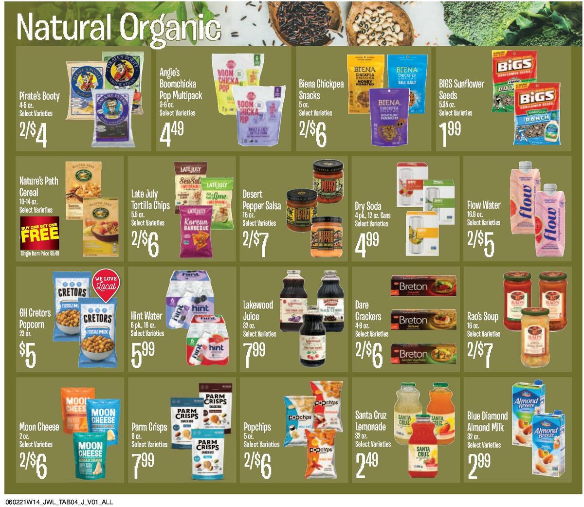 Jewel Osco Natural & Organic Weekly Ad from June 2