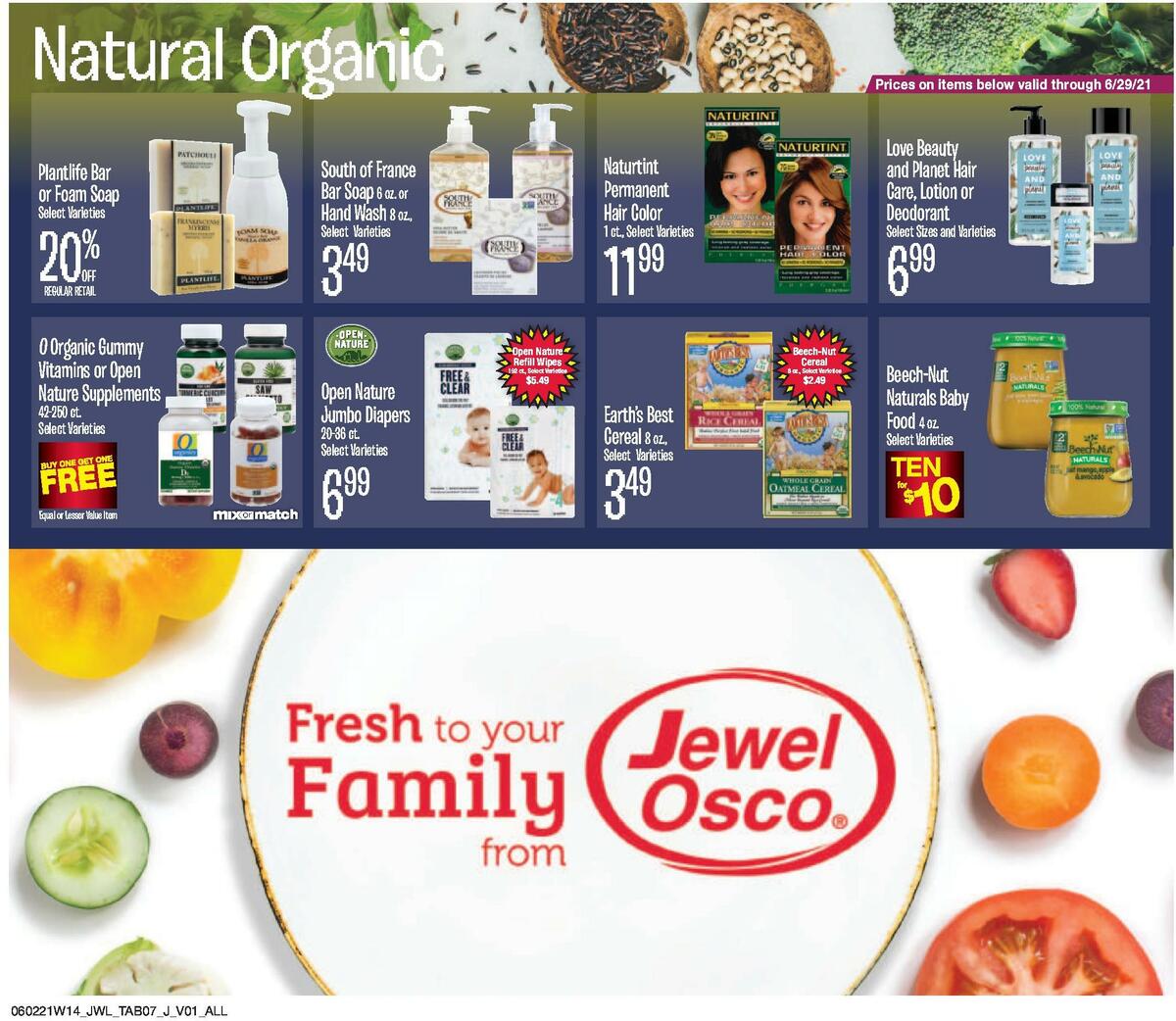 Jewel Osco Natural & Organic Weekly Ad from June 2